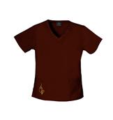 Brown Bling V-neck Top